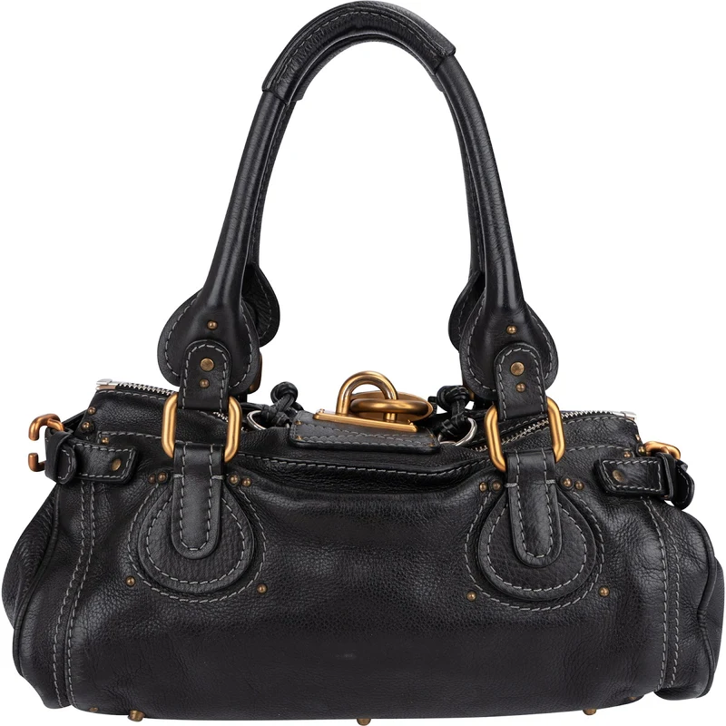 Chloé Pebbled Leather Paddington Satchel Handbag