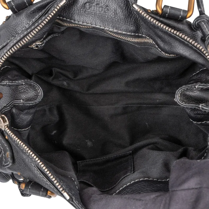 Chloé Pebbled Leather Paddington Satchel Handbag