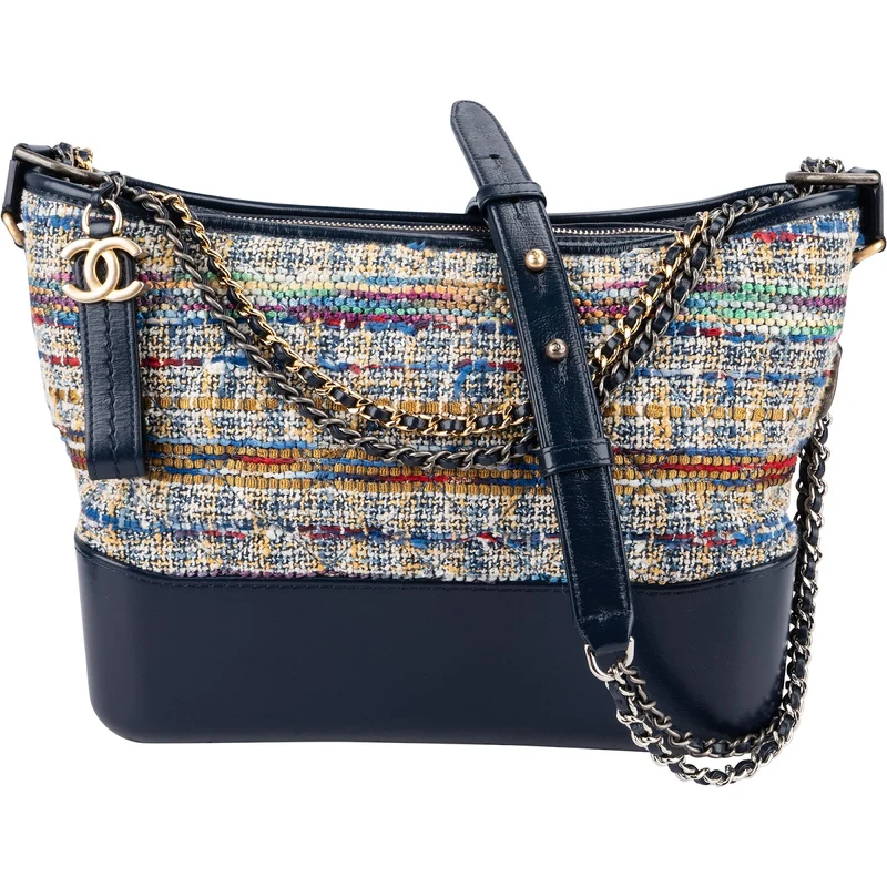 Chanel Tweed & Lambkin Gabrielle Crossbody Bag