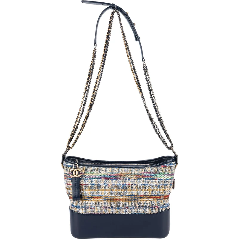 Chanel Tweed & Lambkin Gabrielle Crossbody Bag