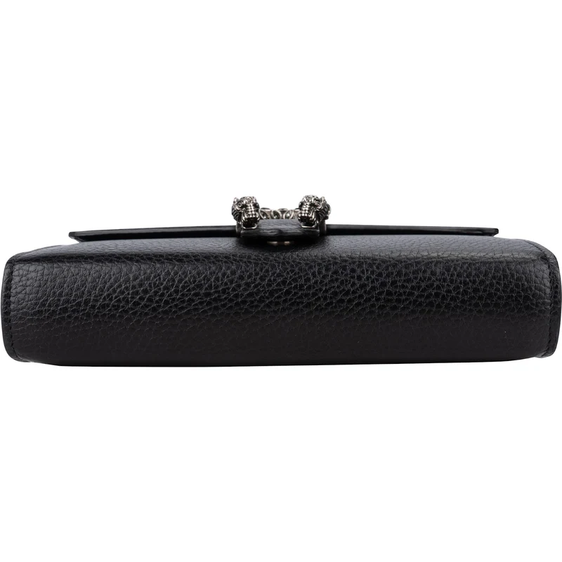Gucci Grained Leather Dionysus Crystal Super Mini Crossbody Bag