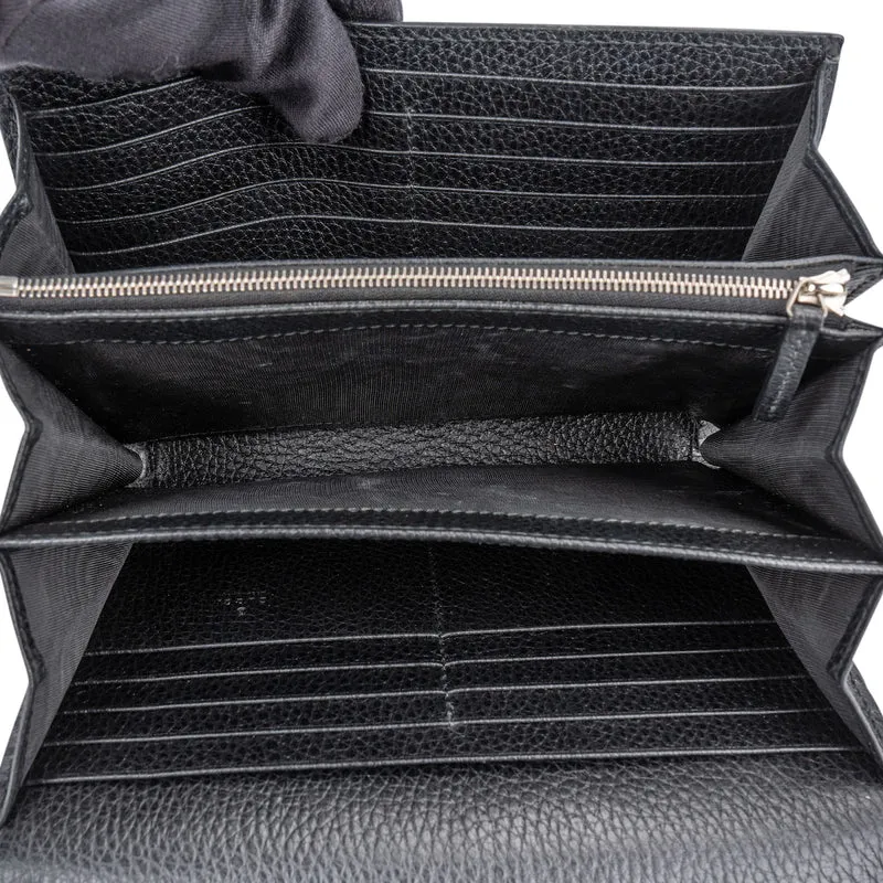 Gucci Grained Leather Dionysus Crystal Super Mini Crossbody Bag