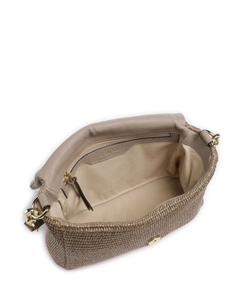 Abro Raffia Classica Temi Schultertasche siena