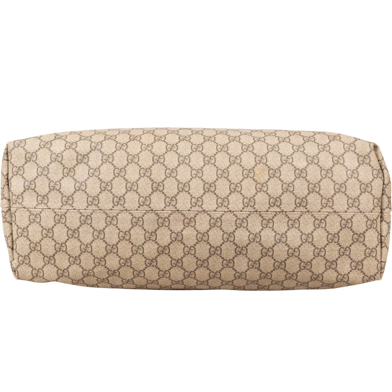 Gucci Monogram GG Supreme Large Tote Crossbody Handbag