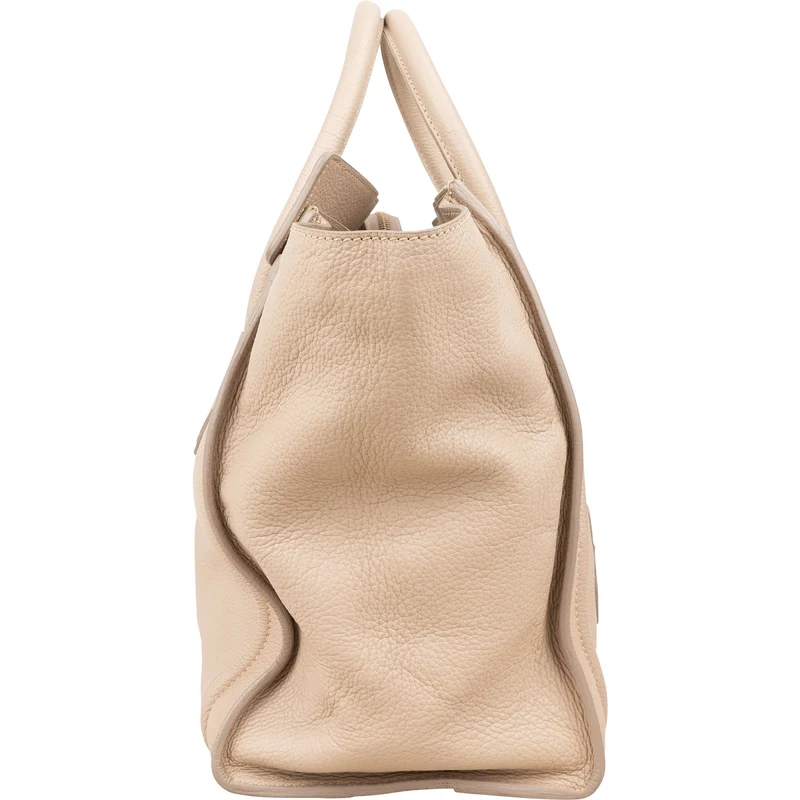 Céline Drummed Calfskin Large Luggage Handbag