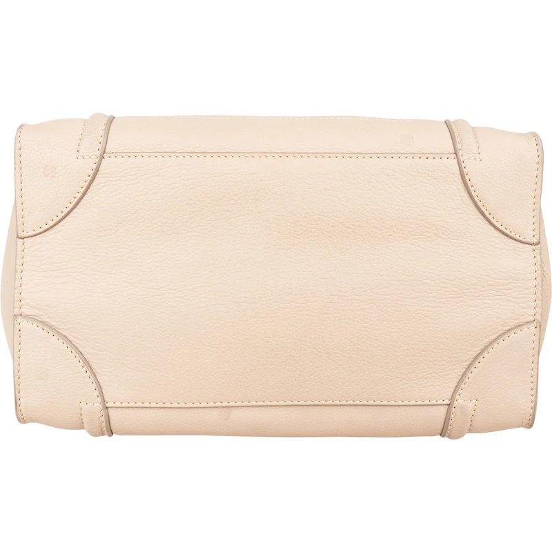 Céline Drummed Calfskin Large Luggage Handbag