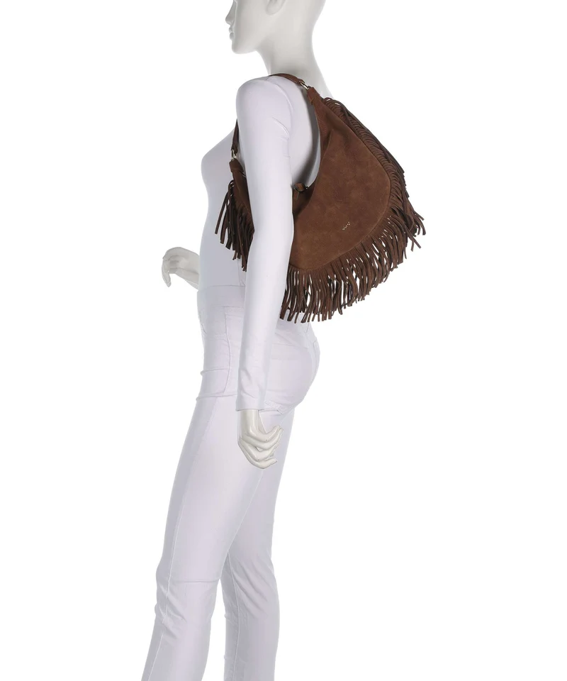 Abro Suede Nana Small Beuteltasche wood