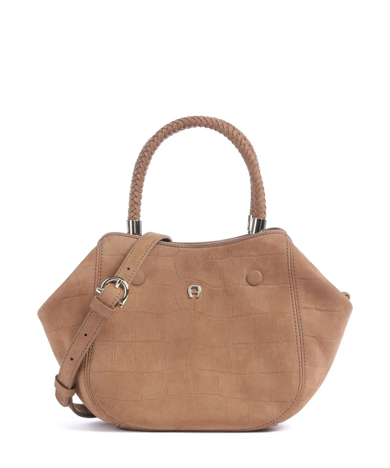 Aigner Carré Soft S Handtasche saddle brown