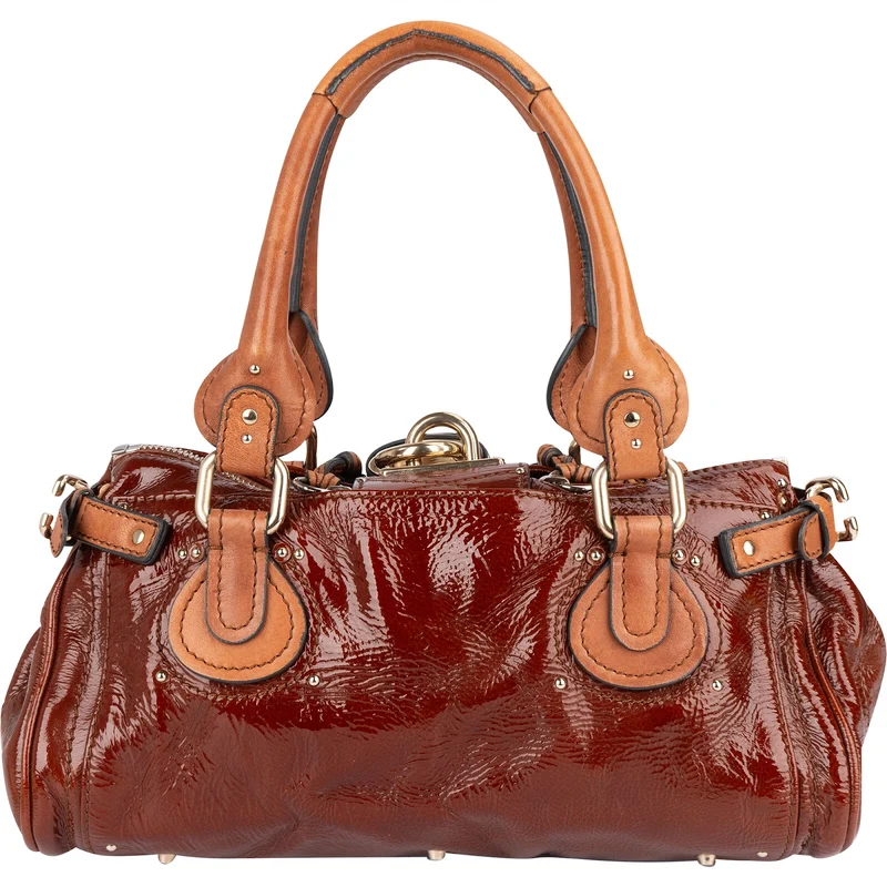 Chloé Patent Leather Paddington Satchel Handbag