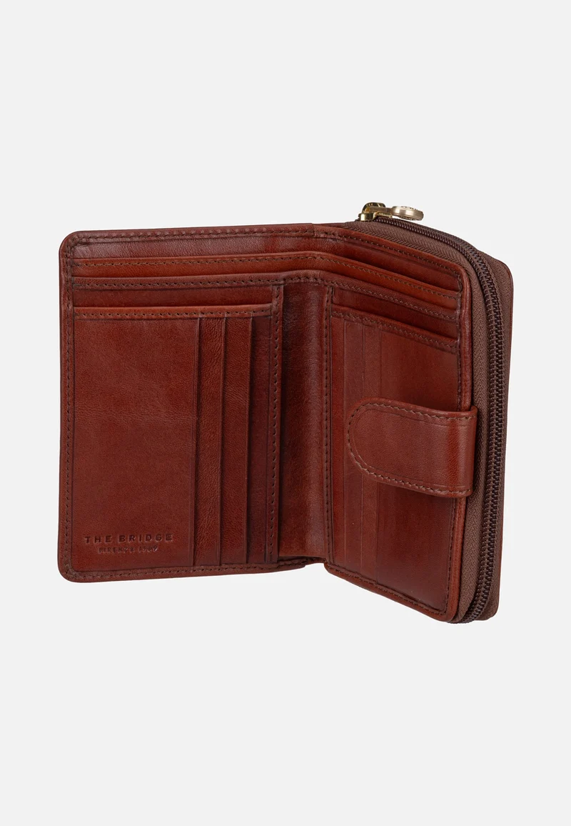 Stodo Medium W/Zip Pocket 5 D Marrone/Oro - Portemonnaie