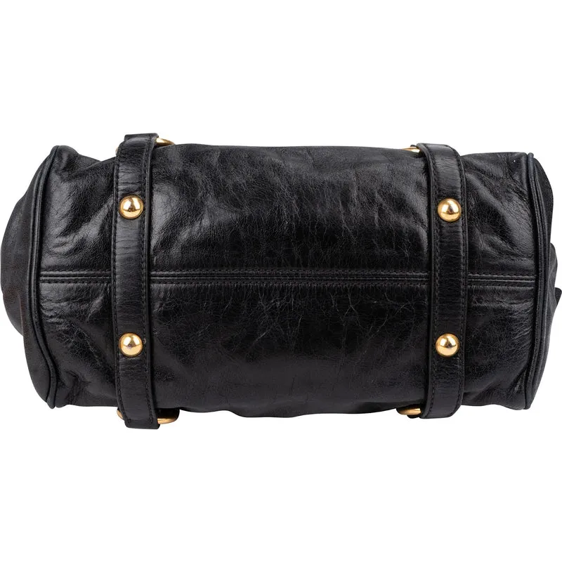 Miu Miu Vitello Lux Leather Small Bow Handbag