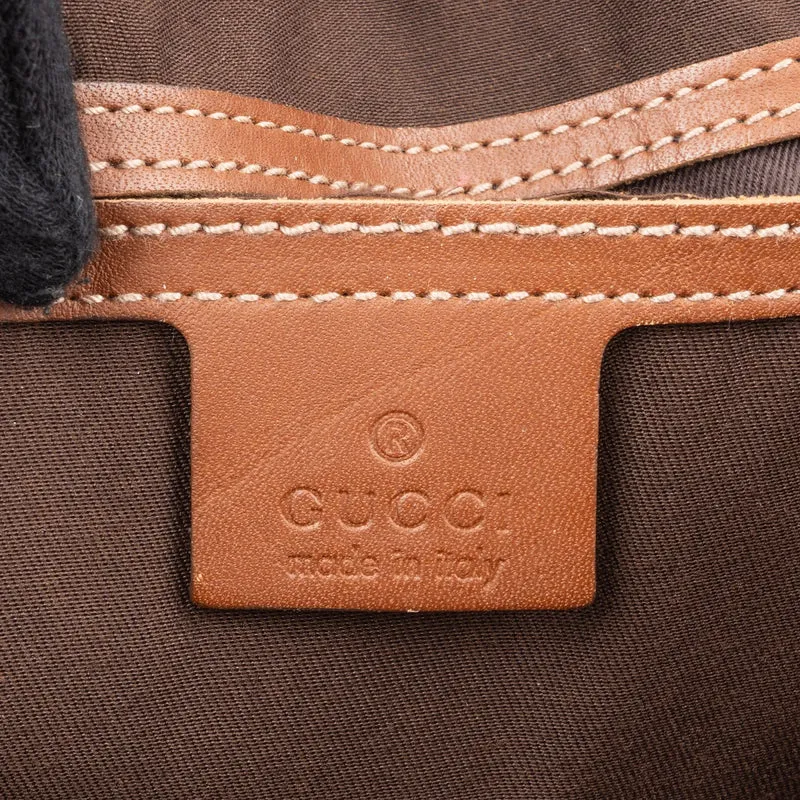 Gucci Monogram GG Beige Canvas Tote Shoulder Bag