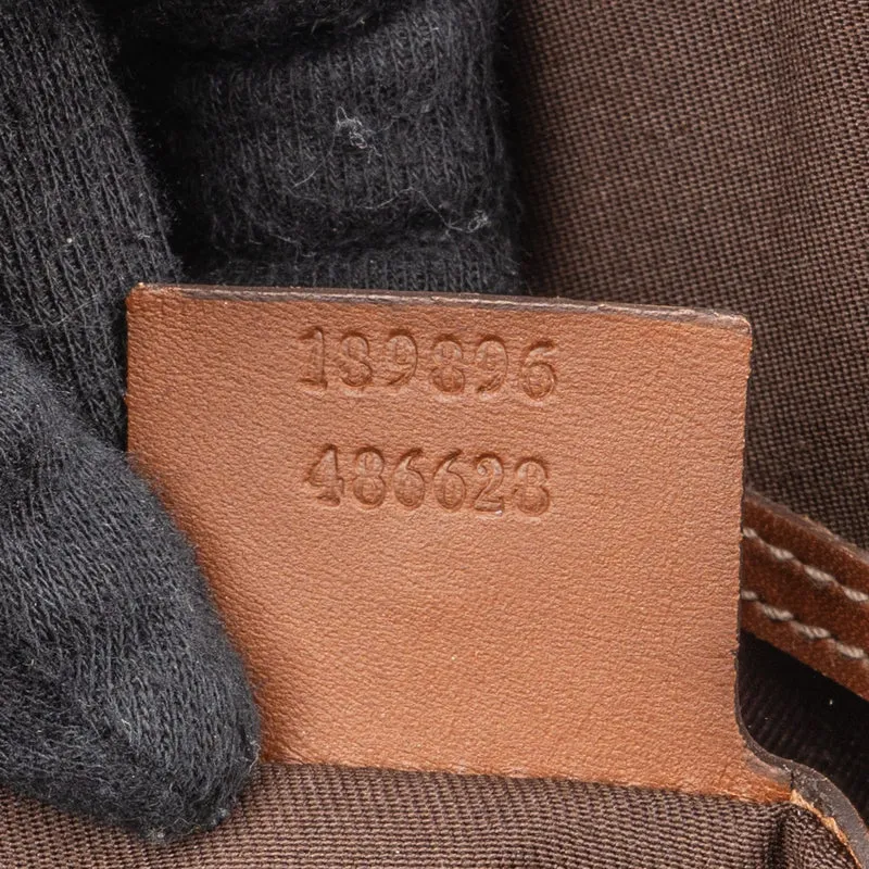 Gucci Monogram GG Beige Canvas Tote Shoulder Bag