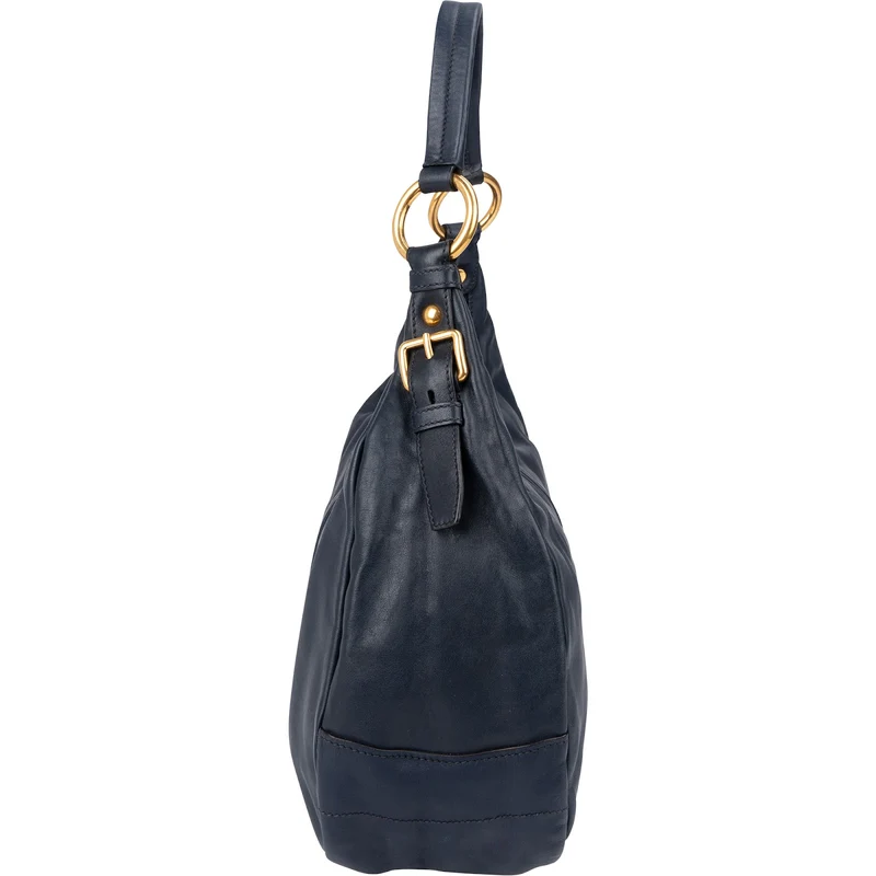Prada Navy Calf Leather Vitello Daino Shoulder Bag