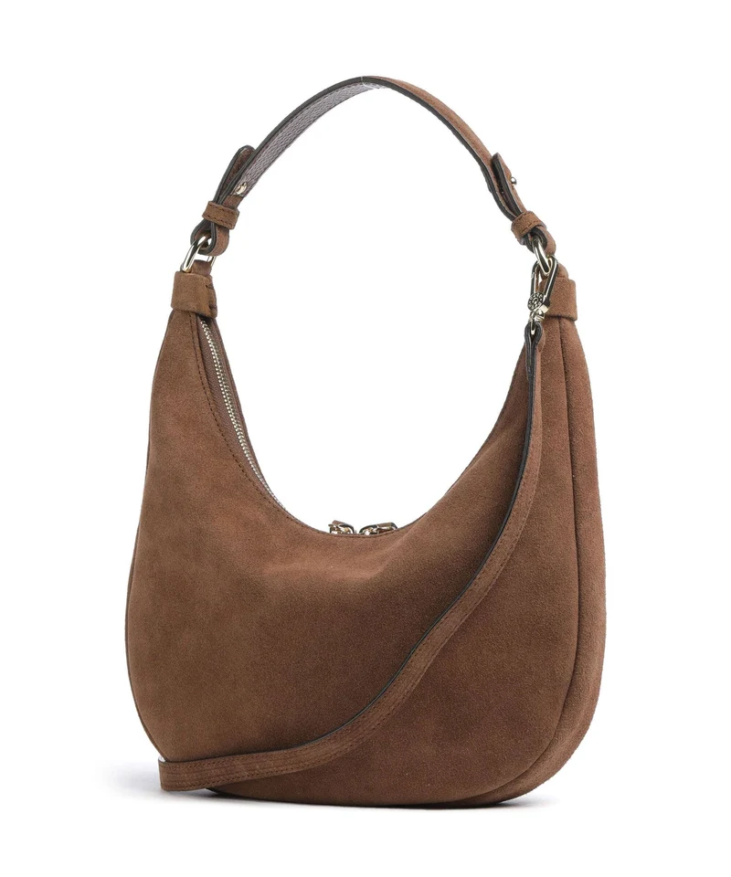 Abro Suede Nana Mini Beuteltasche wood