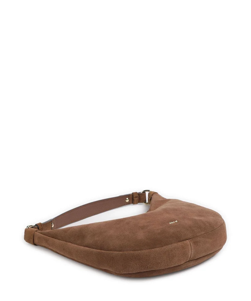 Abro Suede Nana Mini Beuteltasche wood