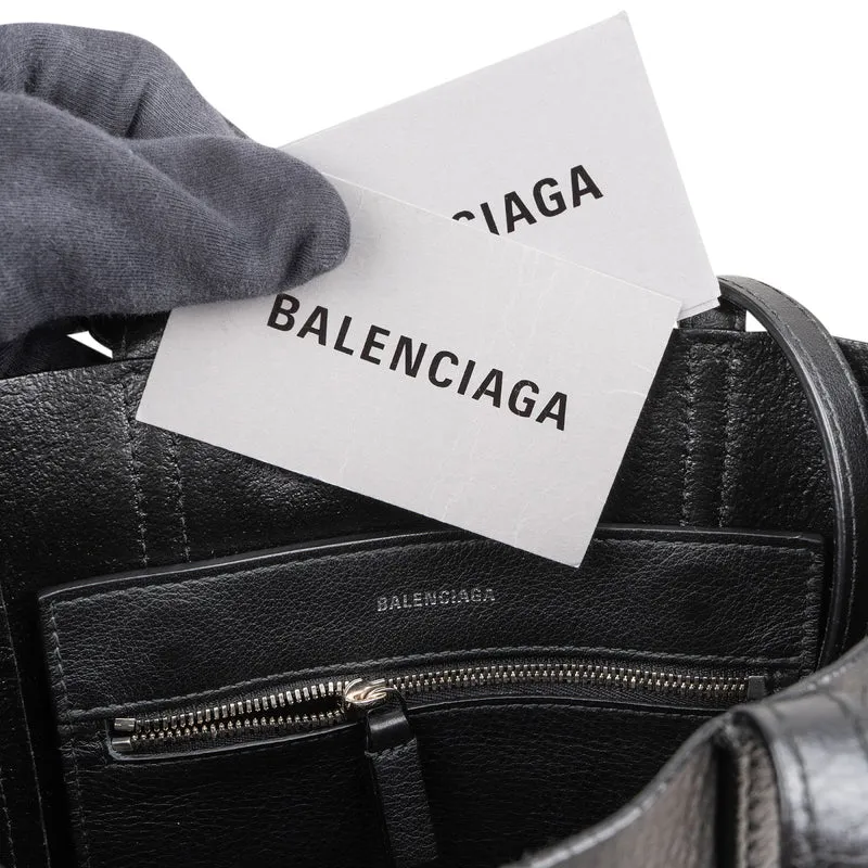Balenciaga Grained Calfskin Everyday Small Tote Crossbody Handbag