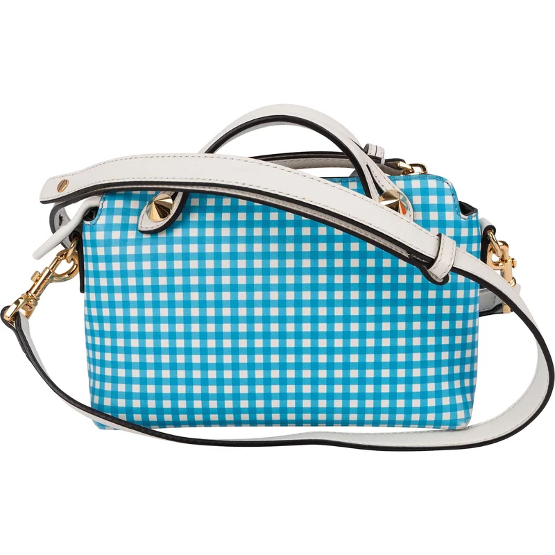 Fendi Gingham Checkered Monogram Mini By The Way Crossbody Bag
