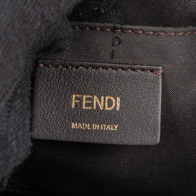 Fendi Gingham Checkered Monogram Mini By The Way Crossbody Bag