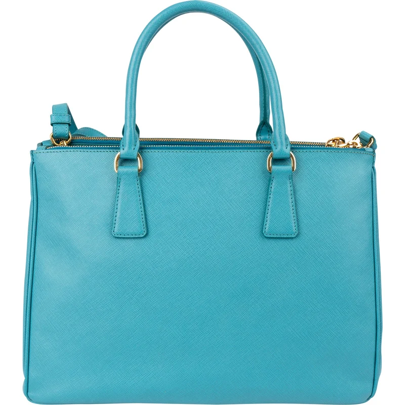 Prada Turquoise Saffiano Leather Galleria Handbag