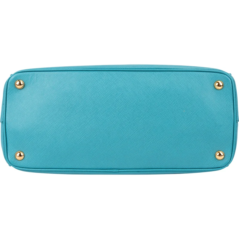 Prada Turquoise Saffiano Leather Galleria Handbag