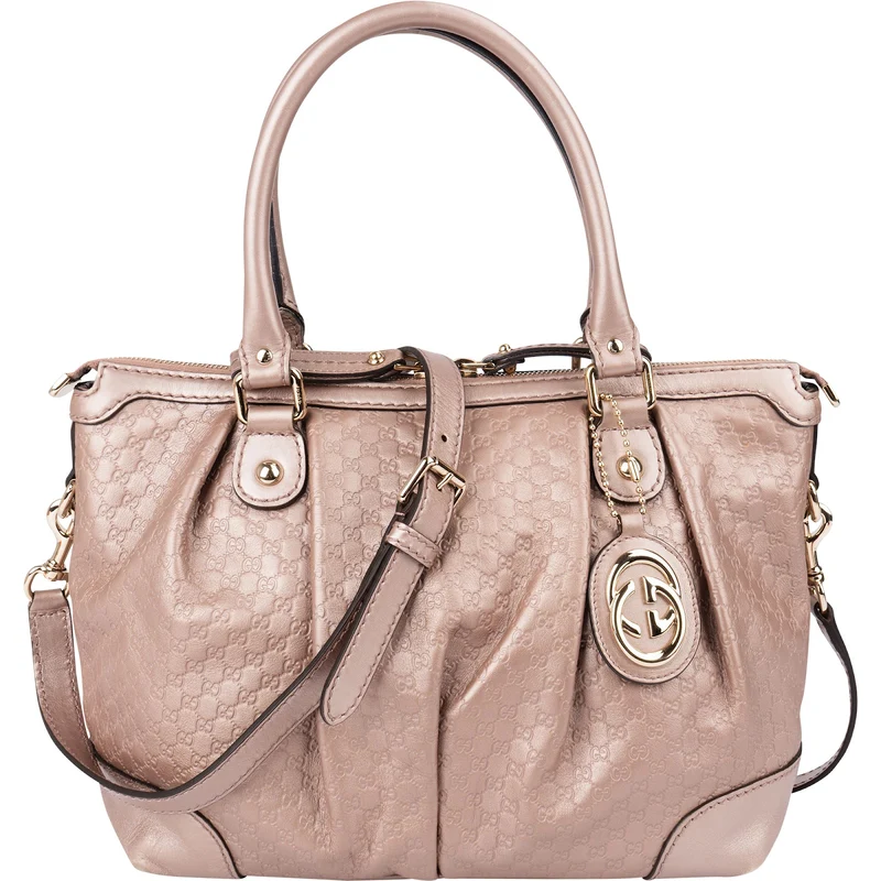 Gucci Metallic Microguccissima Leather Sukey Handbag