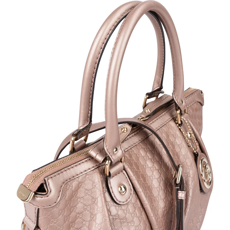 Gucci Metallic Microguccissima Leather Sukey Handbag