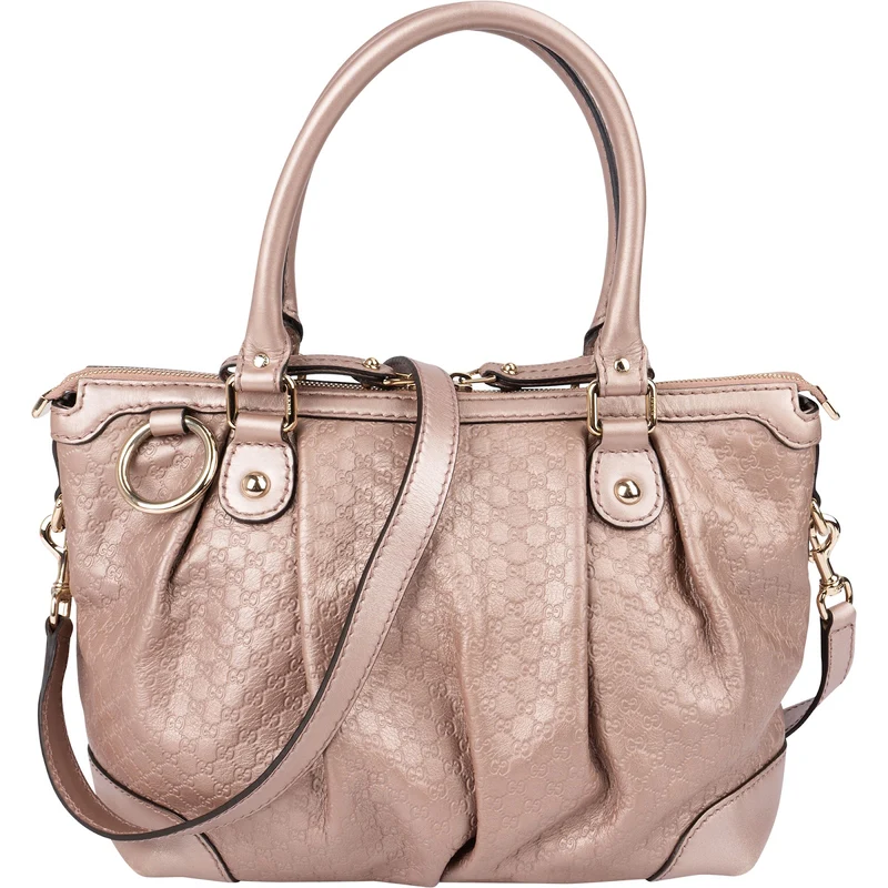 Gucci Metallic Microguccissima Leather Sukey Handbag