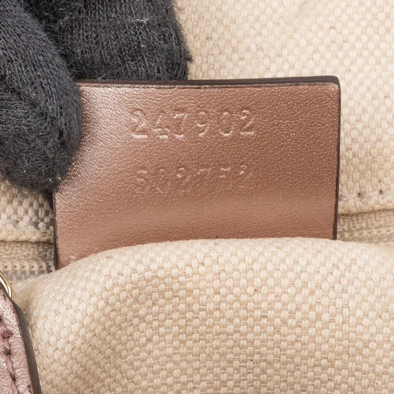Gucci Metallic Microguccissima Leather Sukey Handbag