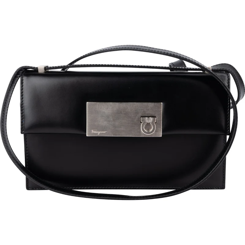 Salvatore Ferragamo Leather Gancini Small Flap Crossbody Bag