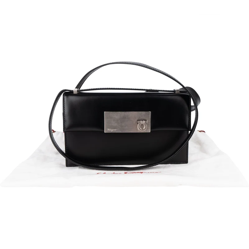 Salvatore Ferragamo Leather Gancini Small Flap Crossbody Bag