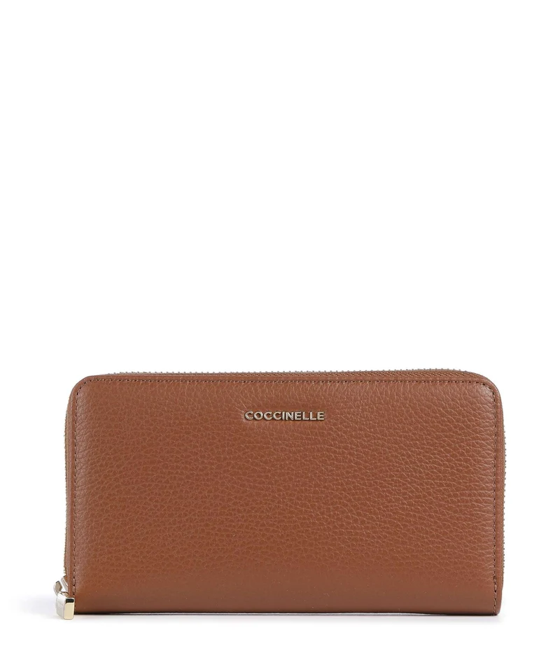 Coccinelle Metallic Soft Geldbörse cognac