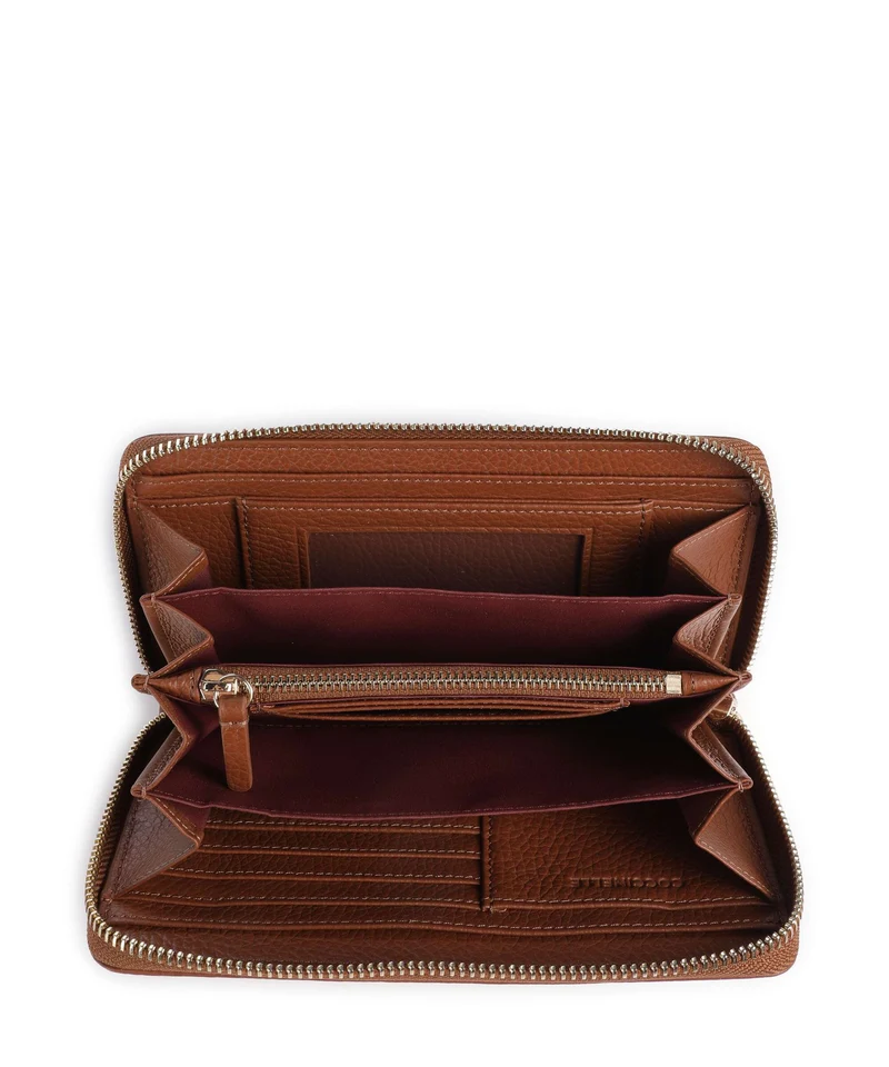 Coccinelle Metallic Soft Geldbörse cognac