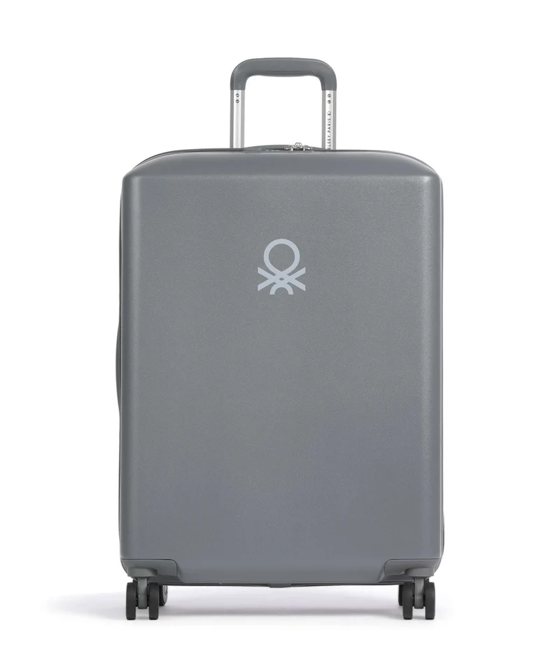 Delsey Paris x United Colors of Benetton UCB Hardside 4-Rollen Trolley steel grey