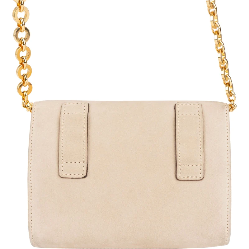 Salvatore Ferragamo Suede Vara Bow Mini Chain Crossbody Bag
