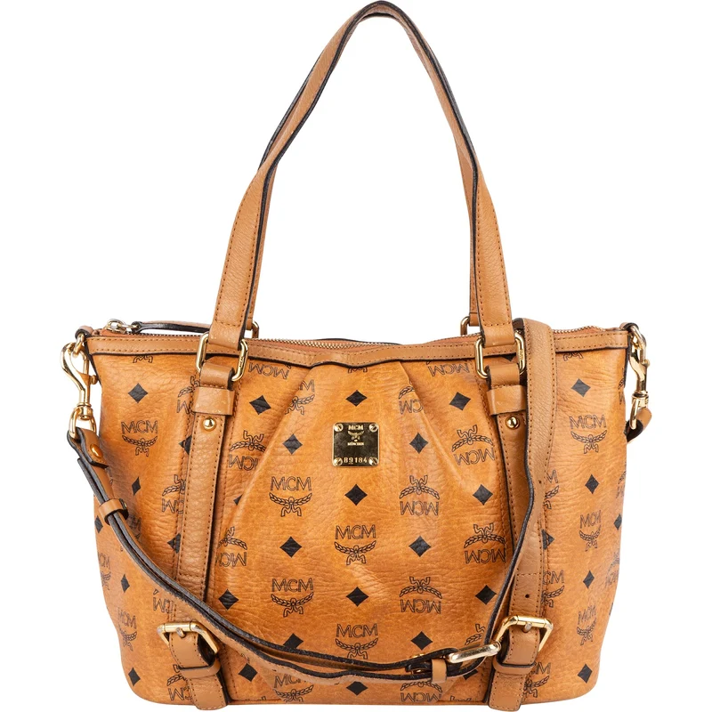 MCM Monogram Visetos Satchel Handbag