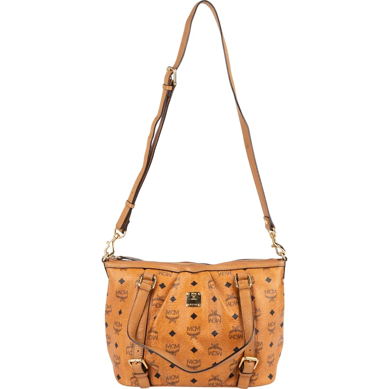 MCM Monogram Visetos Satchel Handbag