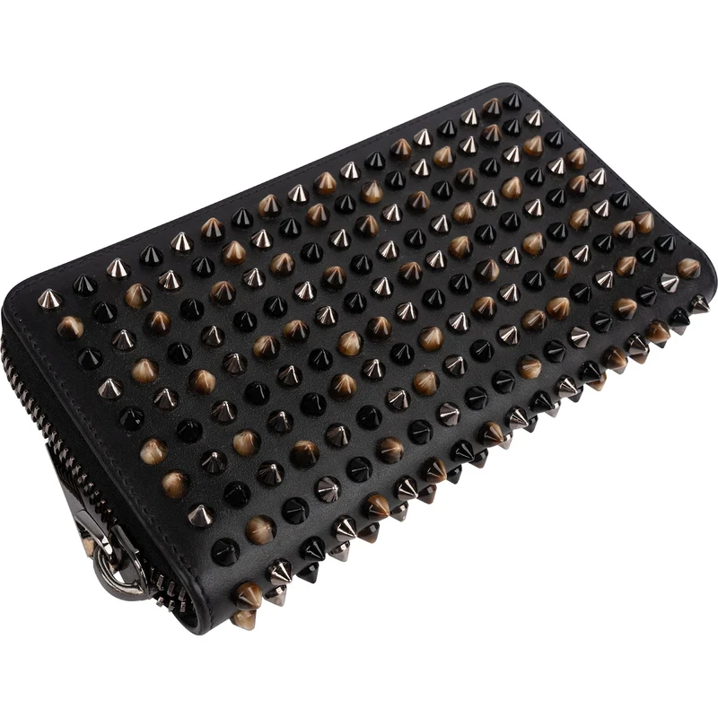 Christian Louboutin Panettone Spikes Zip Around Wallet