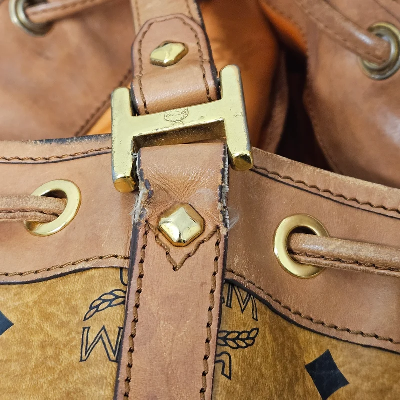 MCM Monogram Visetos Drawstring Crossbody Bag