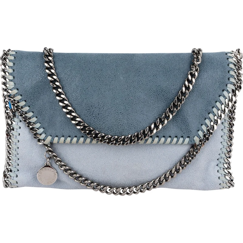 Stella McCartney Tricolor Shaggy Falabella Fold Over Flap Crossbody Bag