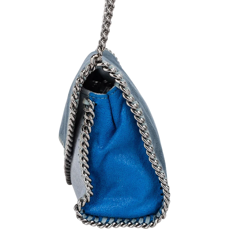 Stella McCartney Tricolor Shaggy Falabella Fold Over Flap Crossbody Bag
