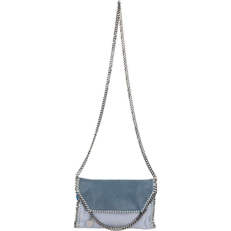 Stella McCartney Tricolor Shaggy Falabella Fold Over Flap Crossbody Bag