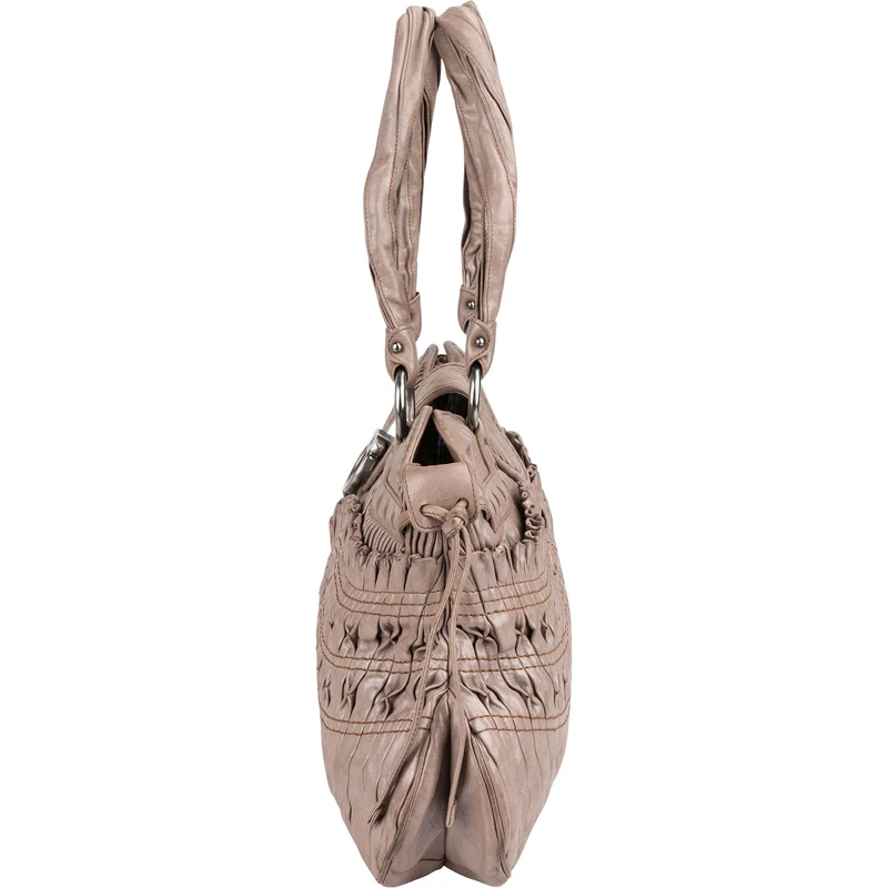 Salvatore Ferragamo Pleated Leather Gancini Flap Bag Handbag