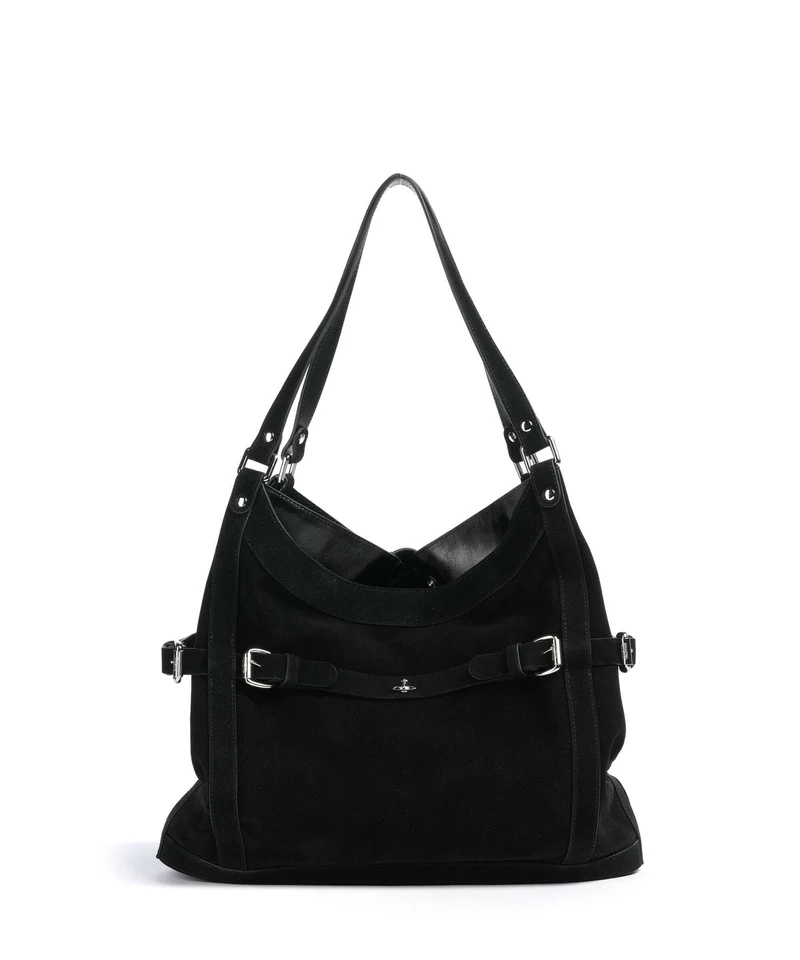 Vivienne Westwood Frankie Suede Large Shopper black