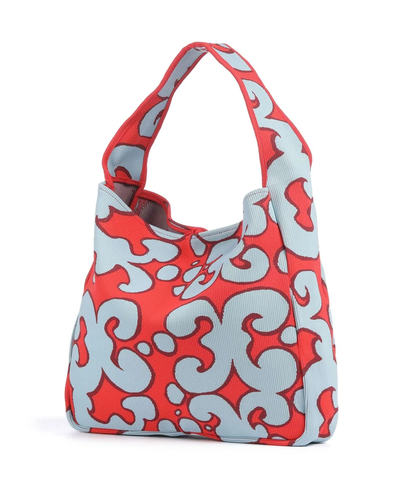 Marimekko Knitted Keidas Beuteltasche light blue/red