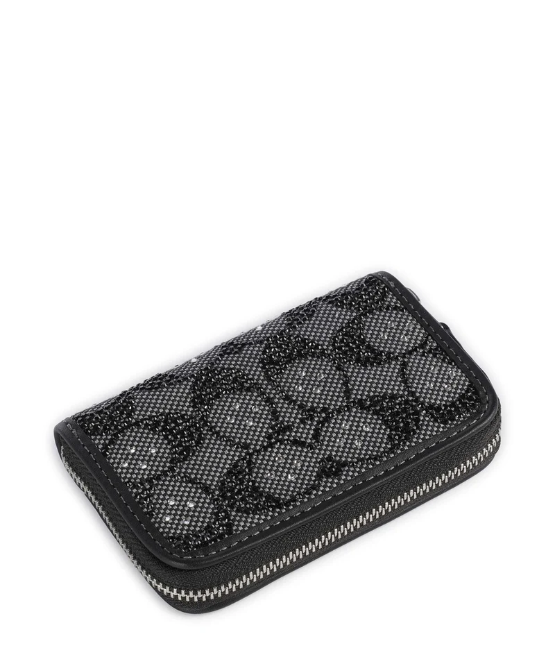 Coach Essential Crystal Signature Jacquard Geldbörse black