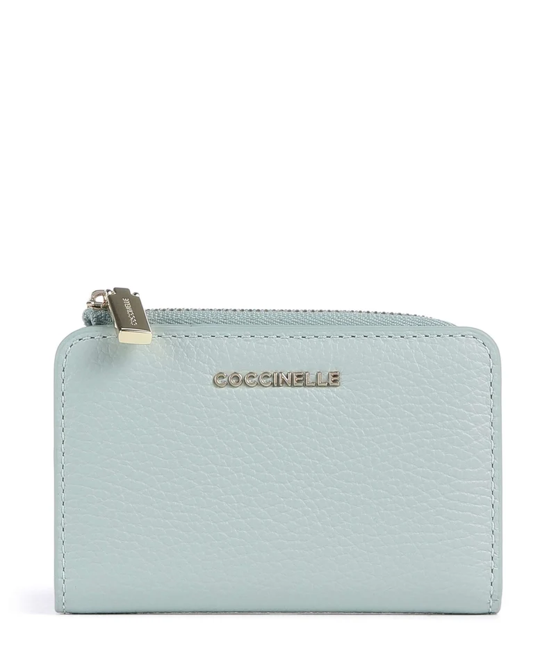 Coccinelle Metallic Soft Geldbörse aquamarine