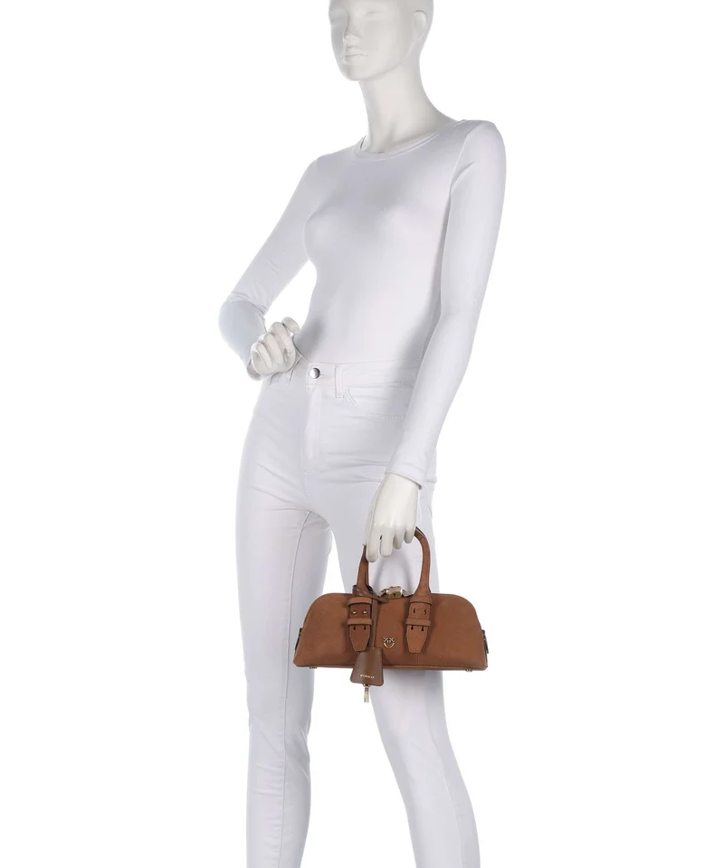Pinko Bowling Horizontal Handtasche marrone/leone/antique gold
