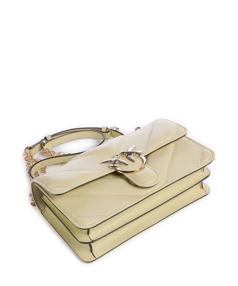 Pinko Love One Mini Schultertasche giallo pastinaca/gold mordore