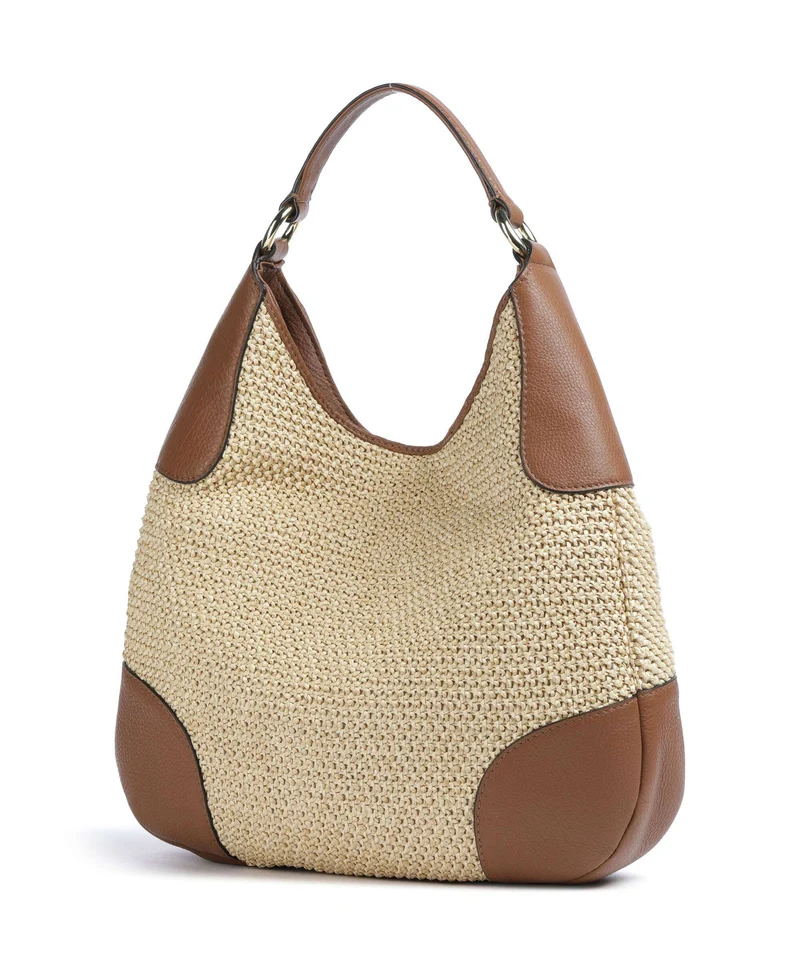 Abro Maglia Raffia Open Air Beuteltasche natural/nut